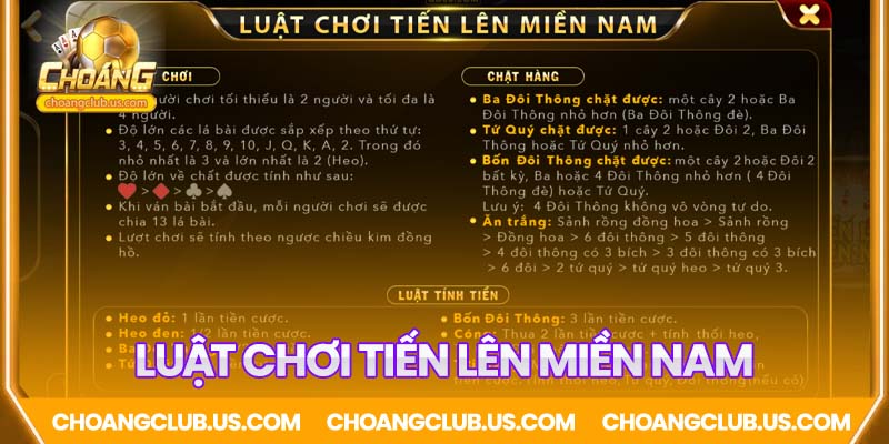 Chi tiết luật chơi Tiến Lên Miền Nam